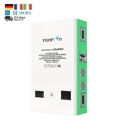 48V Duvar Montajlı Lityum İyon Piller Şarj edilebilir Tek Bir Sistem 5120kWh Saf Sinüs Dalgası