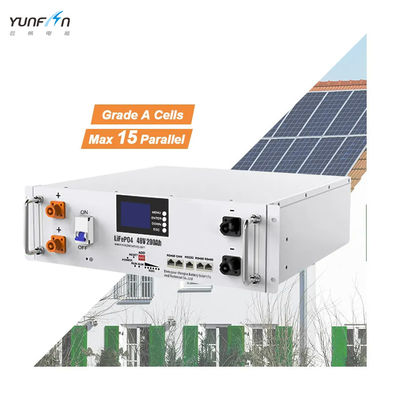 LiFePo4 Rack Montajlı Lityum Pil Paketi 48V 51.2V 6000 Döngüler Yaşam Dengeli CAN
