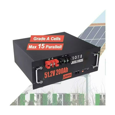 Rack Montajlı Tipi LiFePo4 Pil 51.2V 200Ah Şarj edilebilir Pil Paketi IP55