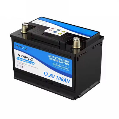 12.8V 108ah 1360CCA Yeniden şarj edilebilir Lifepo4 Bataryası 1382WH, Otomatik Motor Başlatma ve Durdurma için BMS'de Yerleşik Adli Voltaj ile