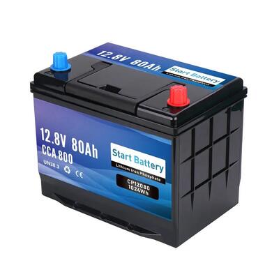 Kalite 12V 80Ah LiFePO4 Derin Döngü & Başlatma Pil 800CCA Bluetooth - 1024Wh Solar Marine RV Smart BMS ile Şebeke dışı Lityum Pil Fabrika