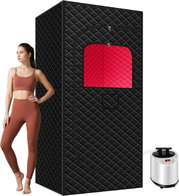 Kalite Fabrikadan Doğrudan Taşınabilir Kızılötesi Sauna OEM ODM Özel Karbon Fiber Isıtmalı Ev Saunası RGB Aydınlatmalı 5 Dakika Kurulum Fabrika