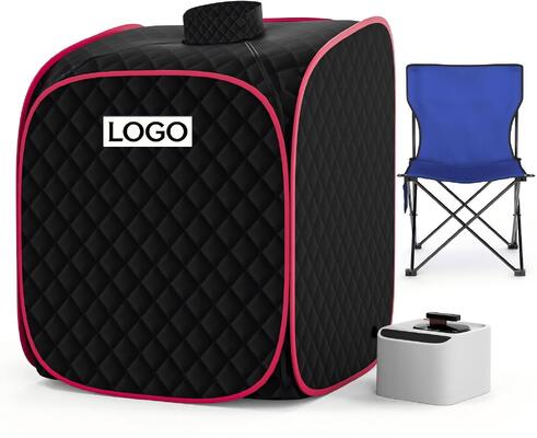 Kalite OEM ODM Fabrika Doğrudan Portable Sauna Keramik Isıtma Toptan Satış Ev Detox Spa PU Deri Kapak ve Katlanabilir Sandalye Fabrika