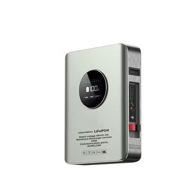 Kalite 51.2V 100Ah Duvar Montu LiFePO4 Bataryası 5.12kWh Güneş Depolama LCD Ekranlı Akıllı BMS RS485 CAN IP55 Toptan Satış ve Özel Etiket Çözümleri Fabrika