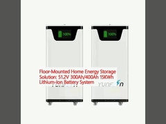 Yere monte edilmiş ev enerji depolama çözümü: 51.2V 300Ah/400Ah 15KWh Lityum-Ion Pil Sistemi