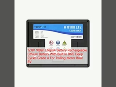 12.8V 108ah Lifepo4 Pil BMS derin döngüleri ile inşa edilmiş şarj edilebilir lityum pil ile A sınıfı Troll motorlu tekne RV için